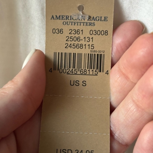 NWTAmerican Eagle Outfitters Cream Sleeveless Lace Tank Top - Picture 3 of 8